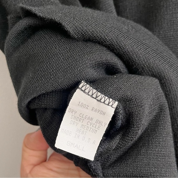 Vintage Karen lessly Black And White 1/2 button Closure Oversize Loose Top - Picture 6 of 6